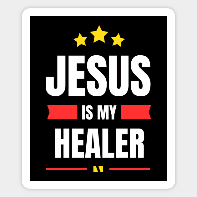 Jesus Is My Healer | Christian Typography Magnet by All Things Gospel